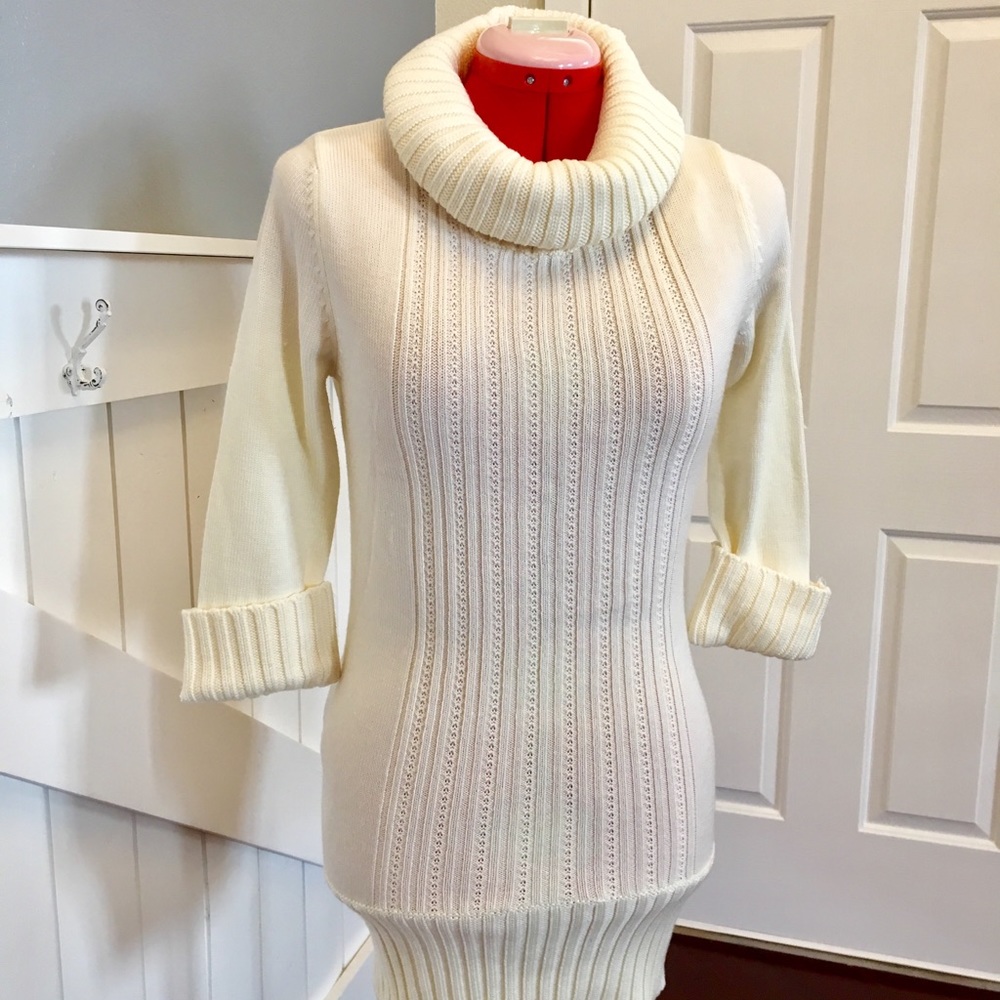 Candies Cream White New Sweater Dress Size M